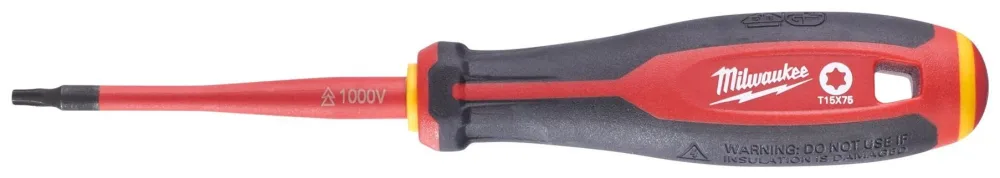 Milwaukee Tri-Lobe VDE Skruvmejsel 3-sidigt antirullhandtag T10 x 60 mm - Bild 2