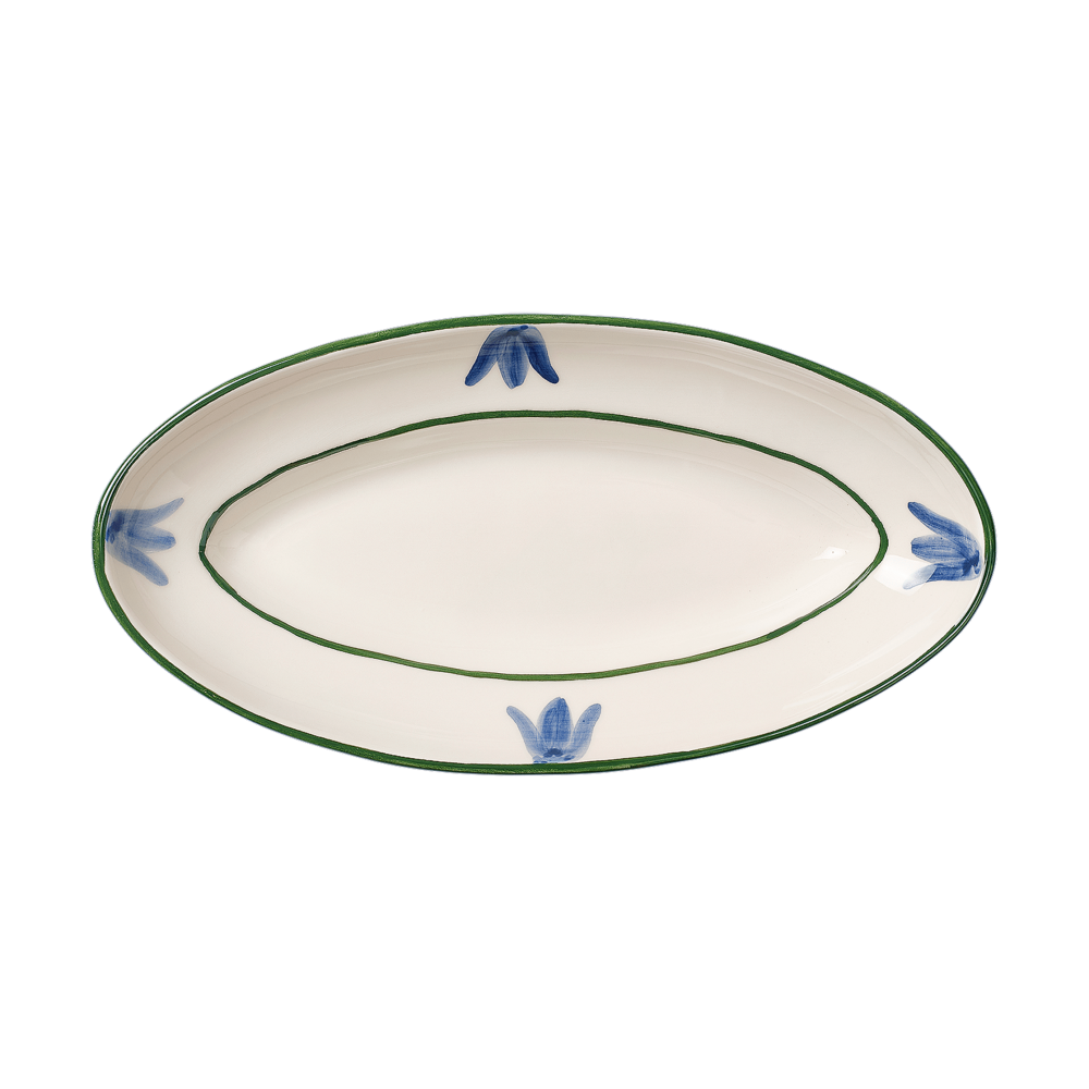 Cottage flower Blue Bell serveringsfat, Light Blue, 25.5 cm