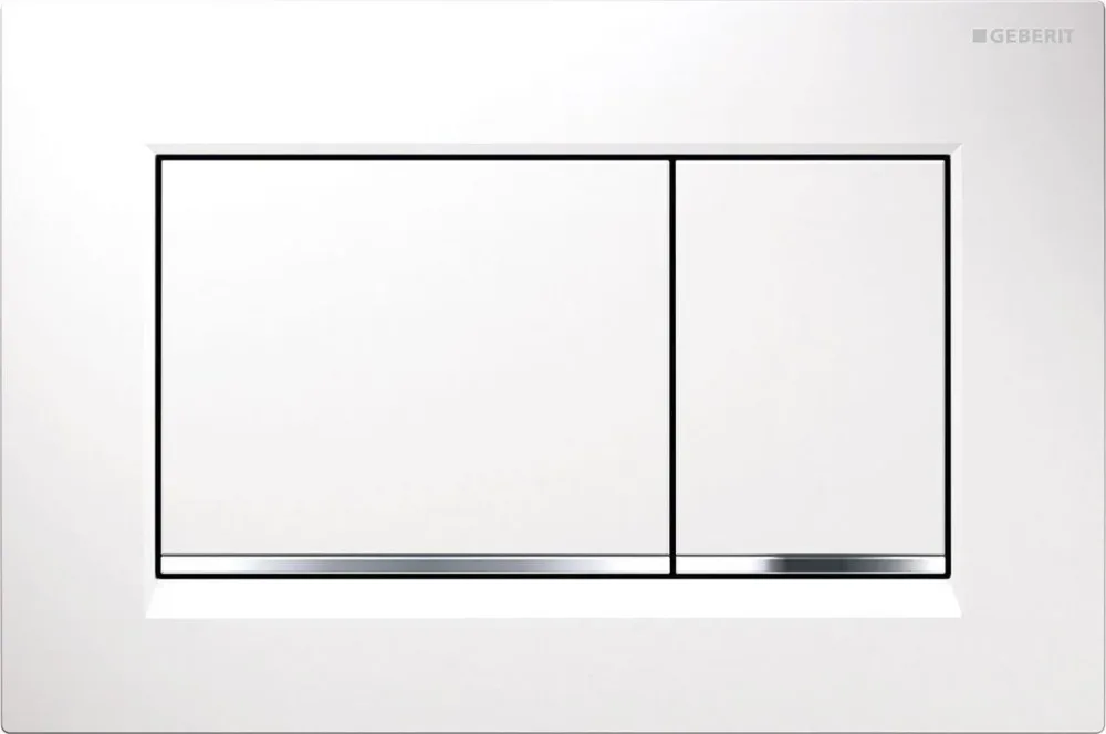 Geberit Sigma 30 Spolplatta dubbelspolning Vit/krom - Bild 2