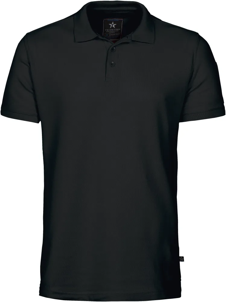Texstar PS04199000220 Pikétröja svart, bomull/polyester Svart - Bild 2