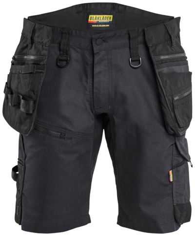 HANTVERKSSHORTS BLÅKLÄDER MED STRETCH, SVART/SVART C56