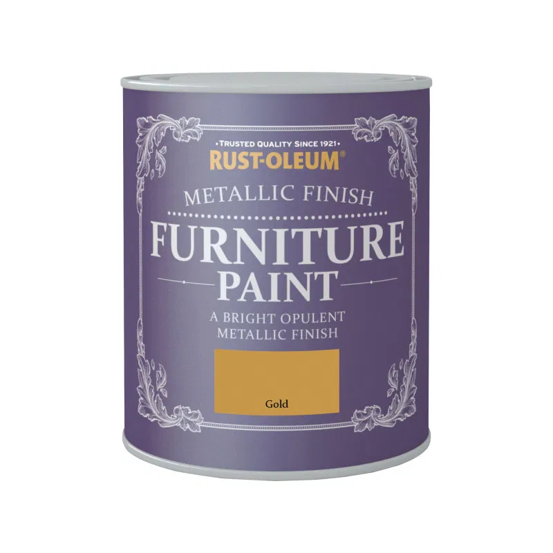 Metallic Finish Furniture Paint - Silver - 125ml