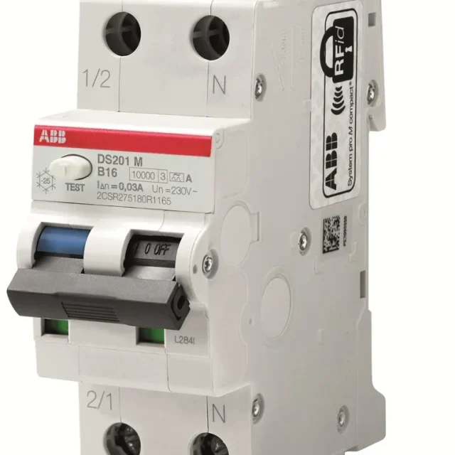 ABB 2CSR275180R1164 Personskyddsautomat 10kA, C-karakteristik, typ A DS201M C16 A30