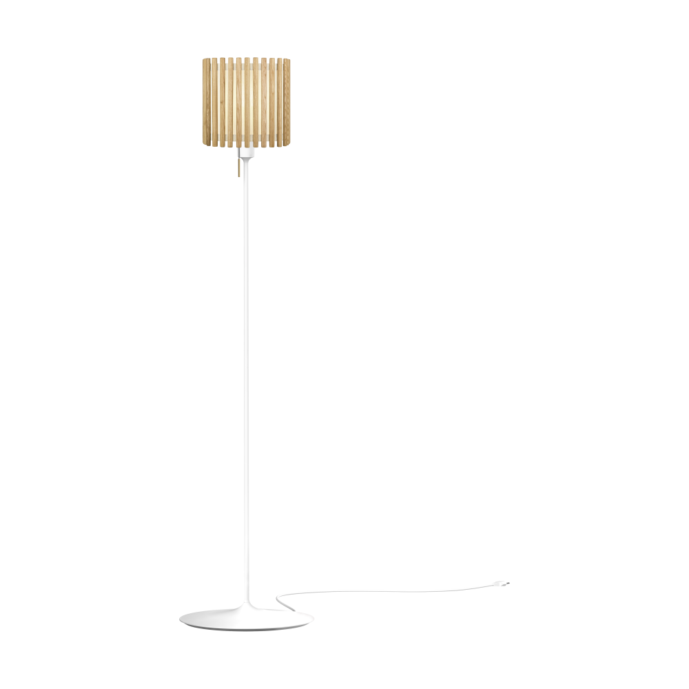 Komorebi golvlampa medium, Square oak-Vit