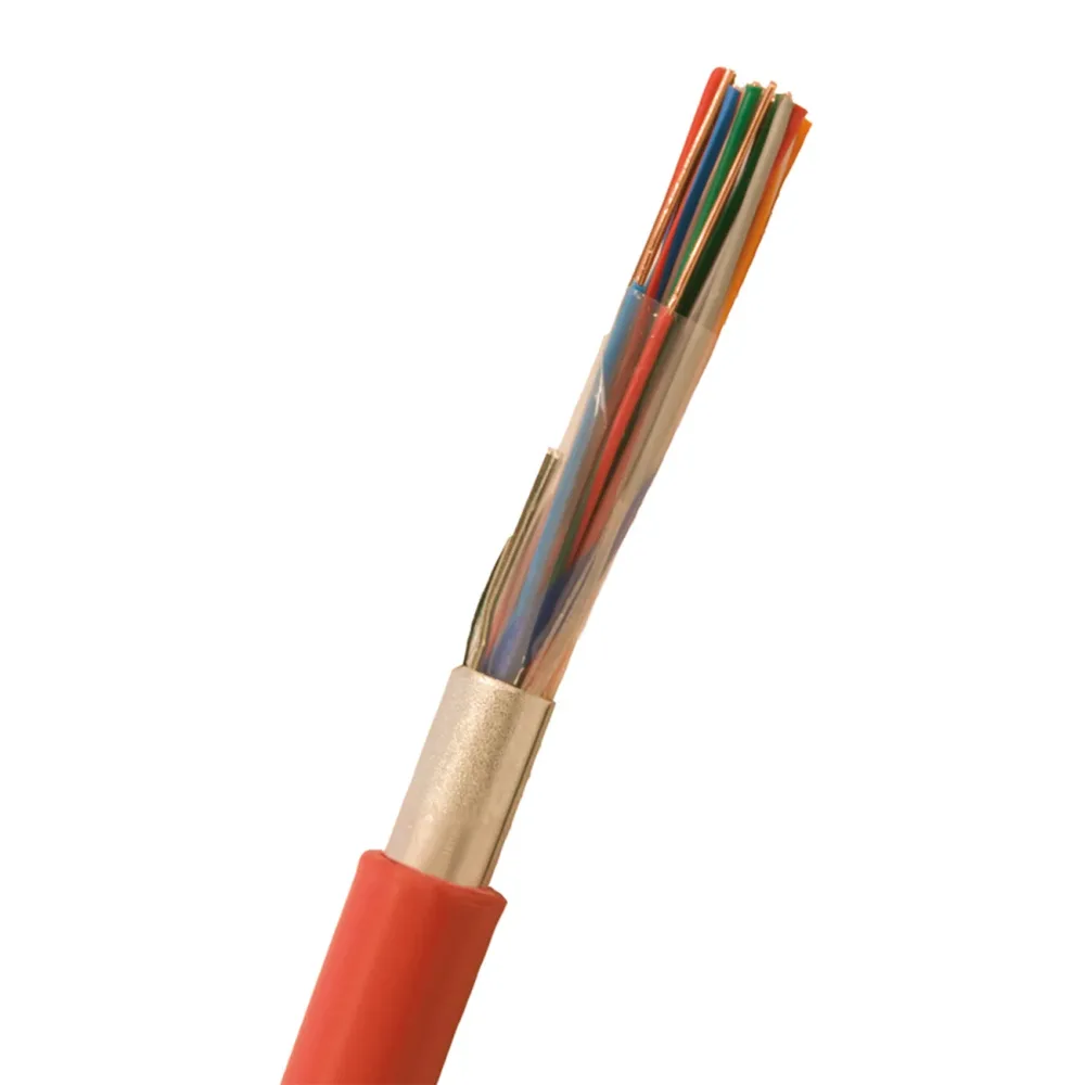 Nexans ELAQBY Larmkabel 10x2x0.6 mm, röd 1 m, kapad