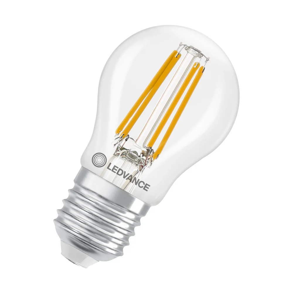 LEDVANCE Performance LED-lampa 3,4 W, 470 lm, 2700 K, E27 Klart glas