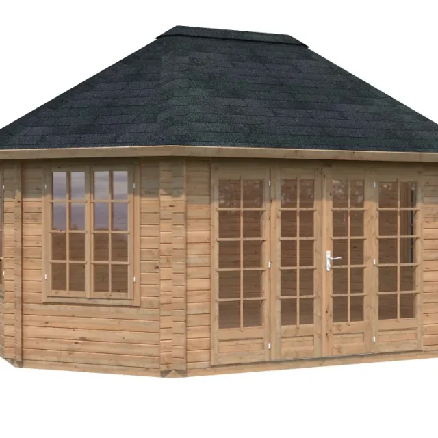 Palmako Hanna Lusthus 21 m²/inv. 20,3 m², brun impregnerad