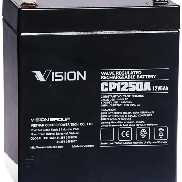 Vision CP1250A Batteri 12V, 5 Ah