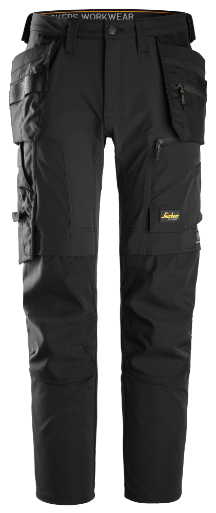 ARBETSBYXA SNICKERS WORKWEAR STRETCH AW HF, SVART STL: 54