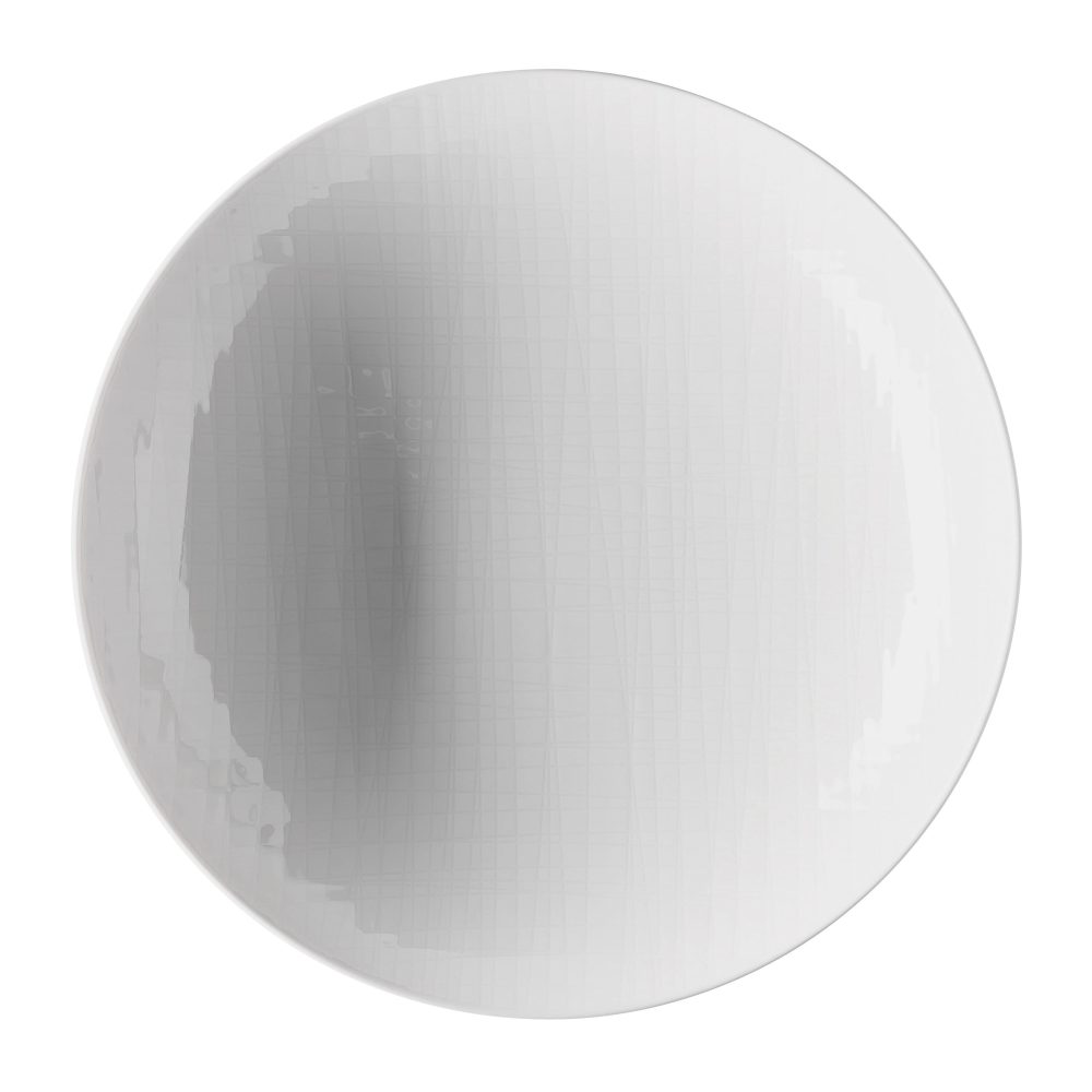 Mesh djup tallrik 25 cm, vit