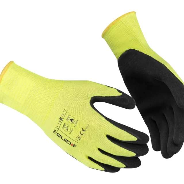 Guide Gloves 159 HP Handske latex, Hi-Viz, vattentät, touch 8