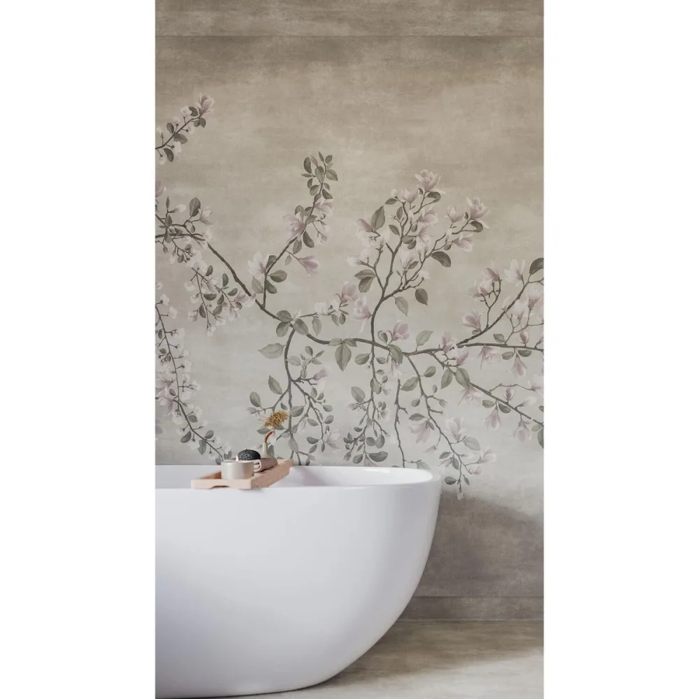 Våtrumsvägg Aquarelle Magnolia Light Grey 200cm | Stuvbutiken - Bild 3