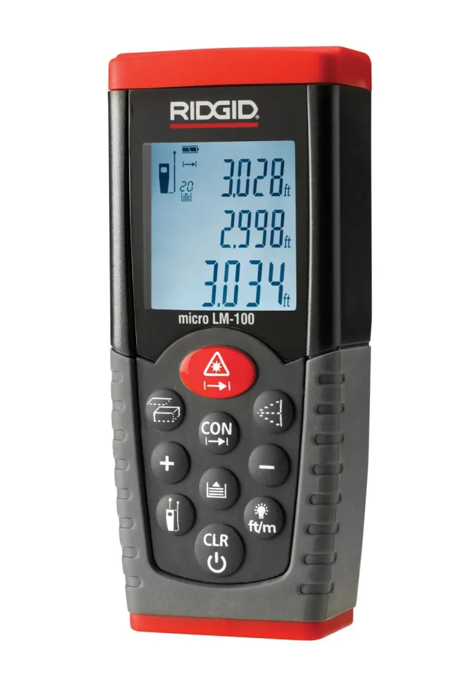 Ridgid LM-100 Distansmätare upp till 50 m, 2 st. AA-batterier