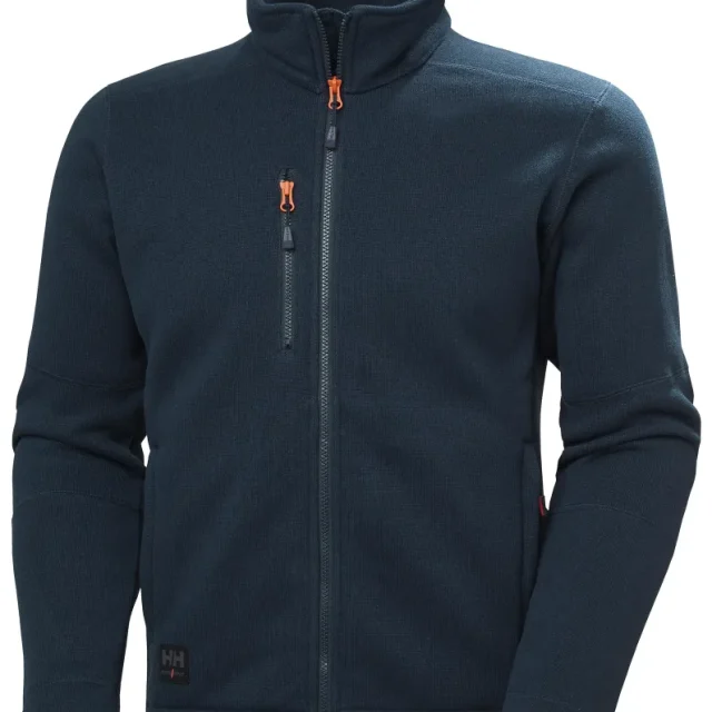 Helly Hansen Workwear Kensington 72250-590 Fleecetröja stickad, helzip Marinblå