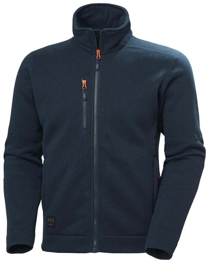 Helly Hansen Workwear Kensington 72250-590 Fleecetröja stickad, helzip Marinblå