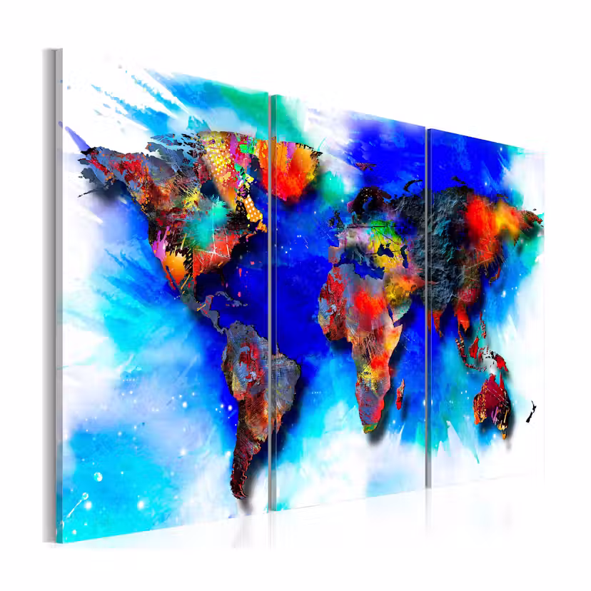 Tavla Arkiio Rainbow Map 120x80 cm