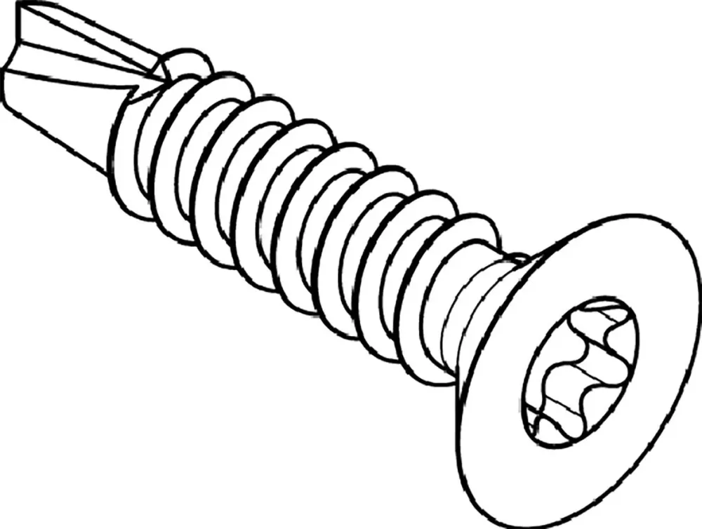 REYHER 075040190063050 Plåtskruv T30, försänkt, DIN7504P 6,3x50 mm, 250-pack