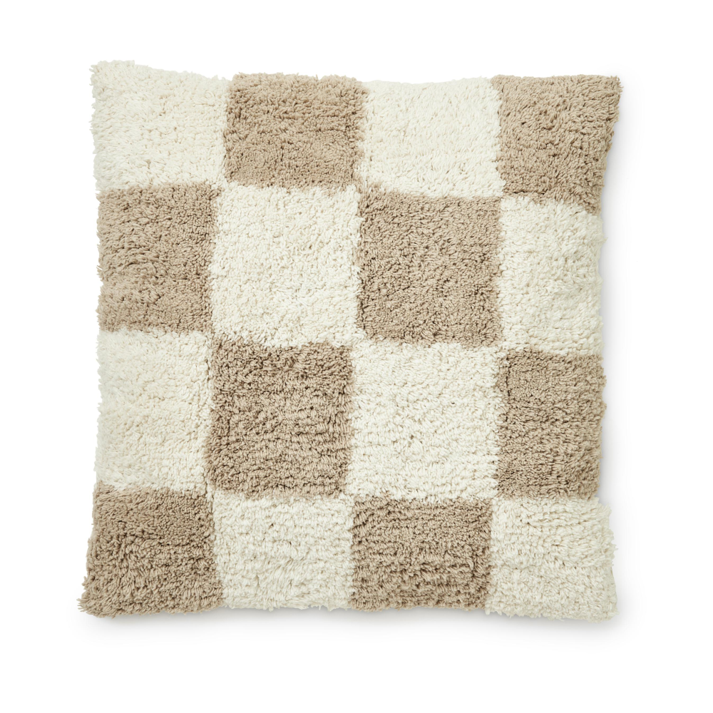 Claudia kuddfodral 45x45 cm, Beige-vit