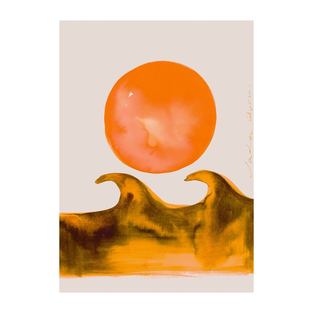 Sunset Waves poster, 30x40 cm