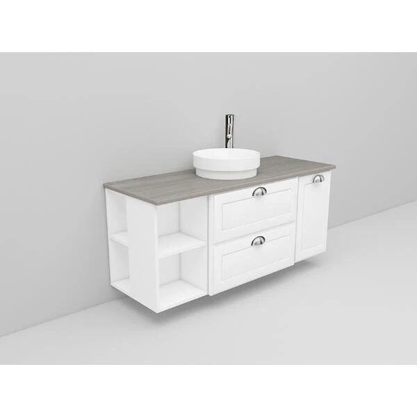 Badrumsmöbel Flexline Modell 172 120cm, Vit, Fasad Ram | Stuvbutiken