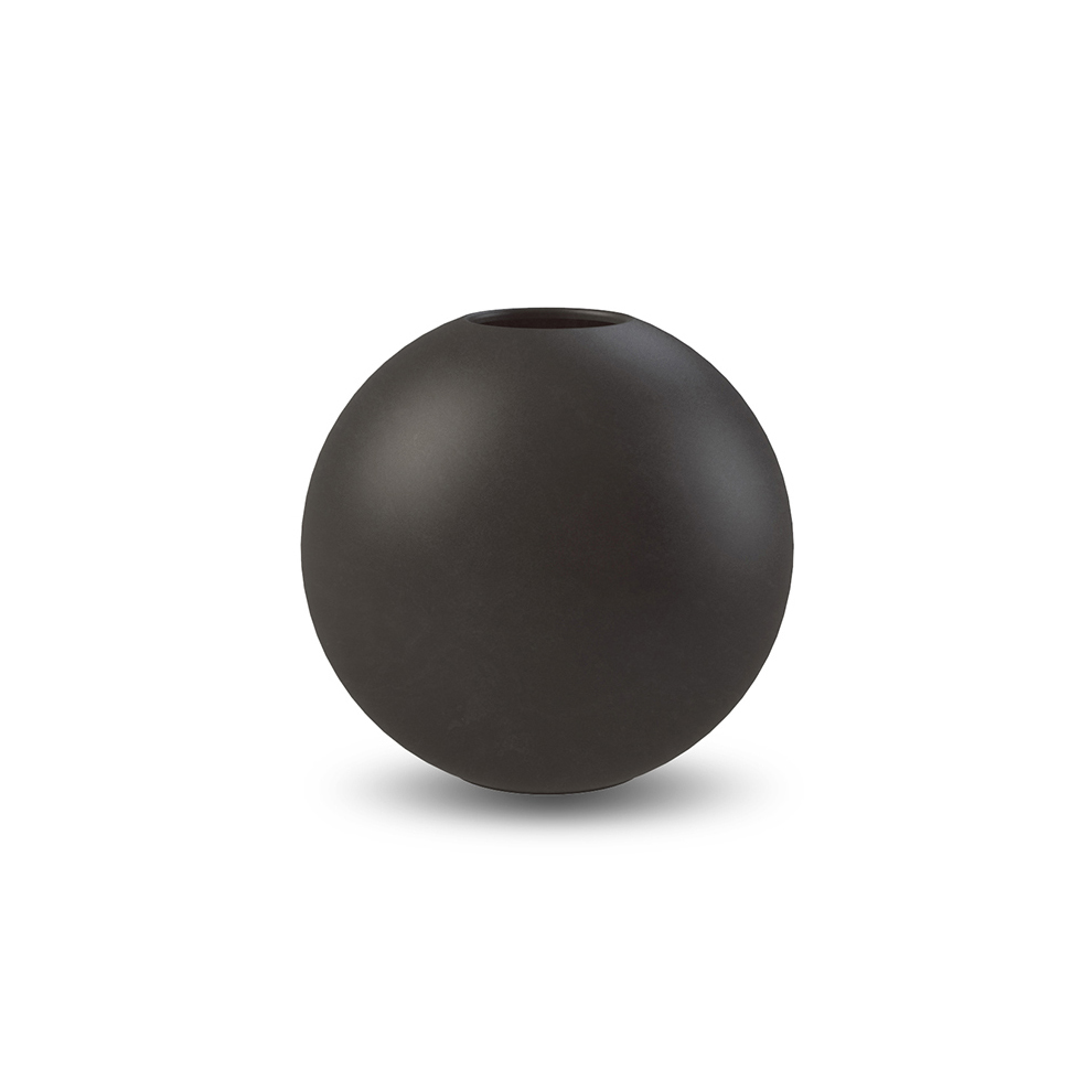 Ball vas black, 8 cm
