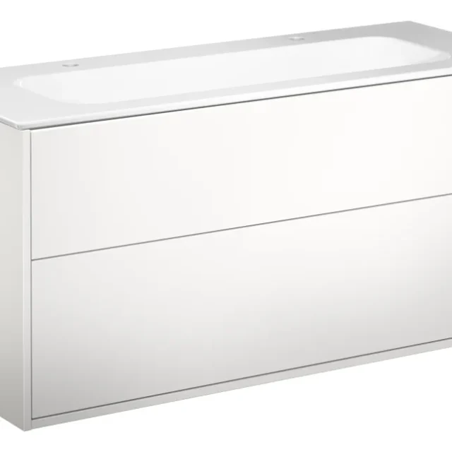 Gustavsberg Artic Kommod 120 cm, med tvättställ, 2 st bl.hål
