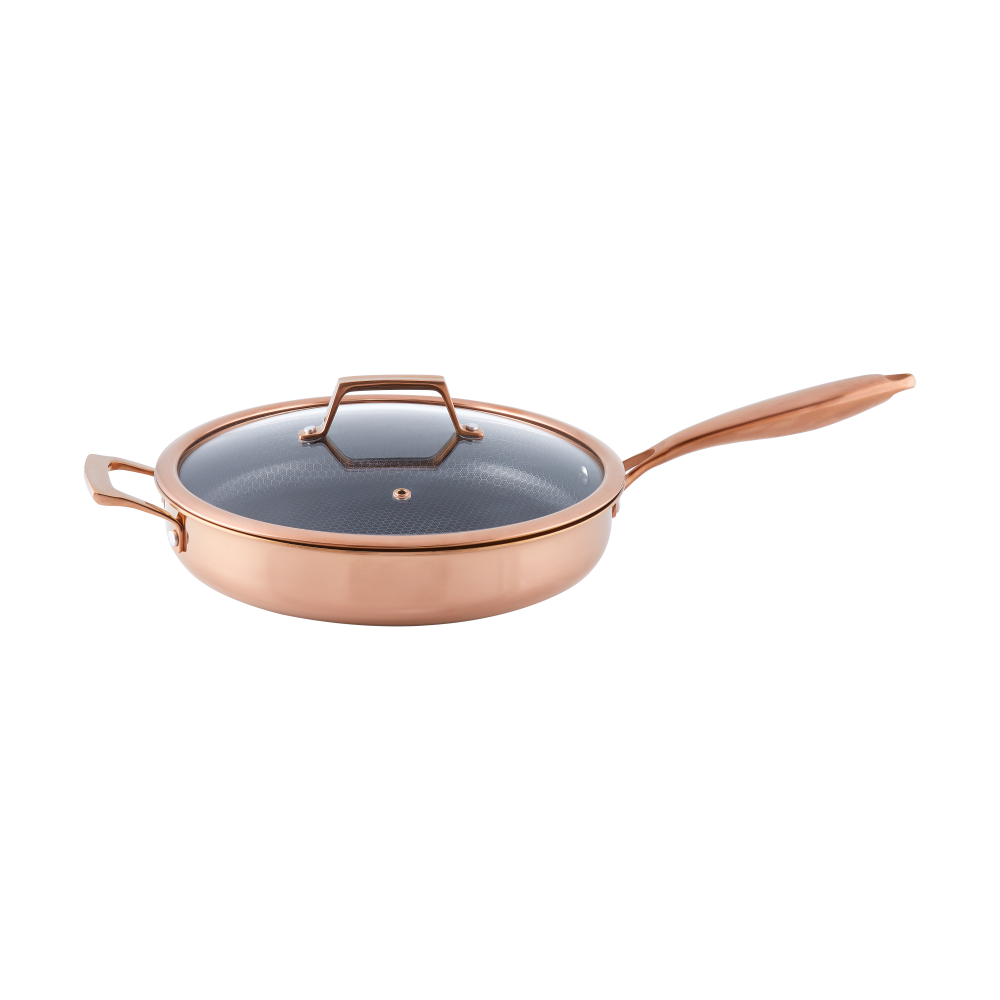 Hâws Santo traktörpanna med lock hybrid coating, Rose Gold