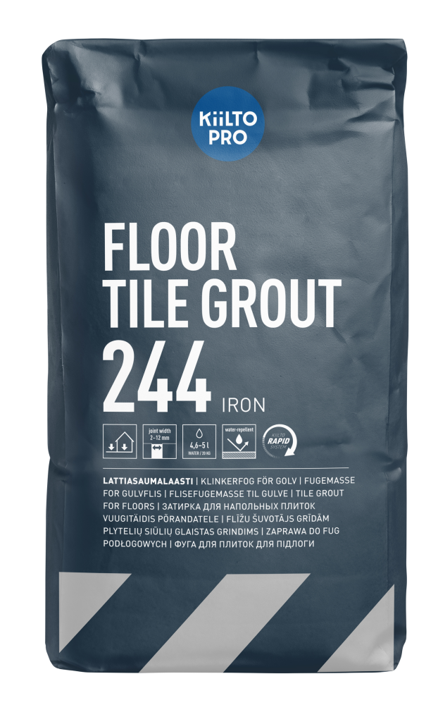 KLINKERFOG KIILTO PRO 244 MÖRKGRÅ 20KG