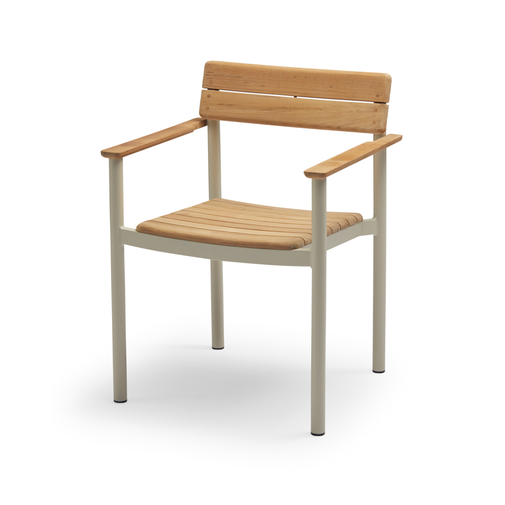 Pelagus karmstol teak, Light ivory