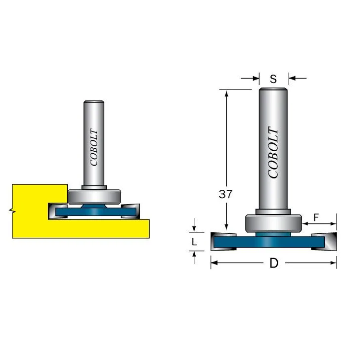 Cobolt 213-5010 Skivnotfräs L=5 / F=10, D=36, S=8mm