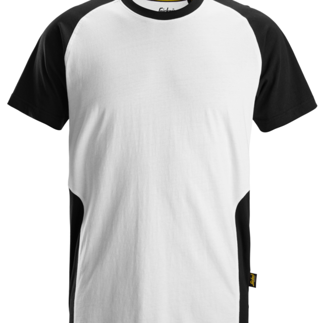 T-SHIRT TVÅFÄRGAD VIT/SVART STL 6XL
