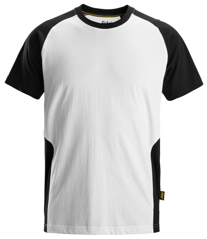 T-SHIRT TVÅFÄRGAD VIT/SVART STL 6XL