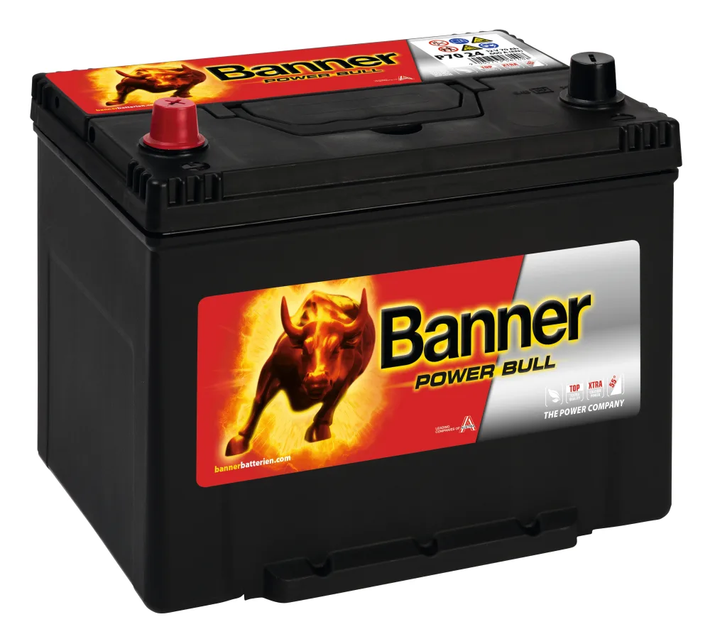Banner Power Bull P7024M Startbatteri 12V, 70 Ah
