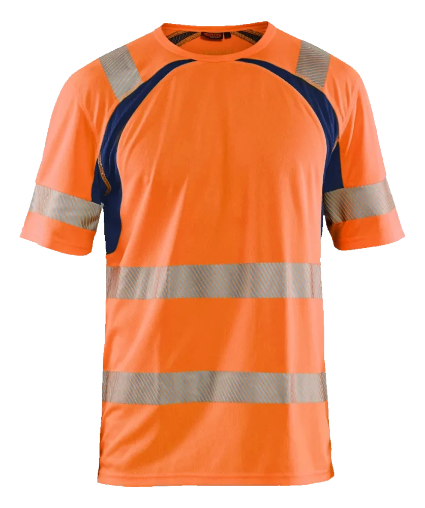 Blåkläder 339710135389XXXL T-shirt varsel, orange/marinblå 3XL - Bild 2