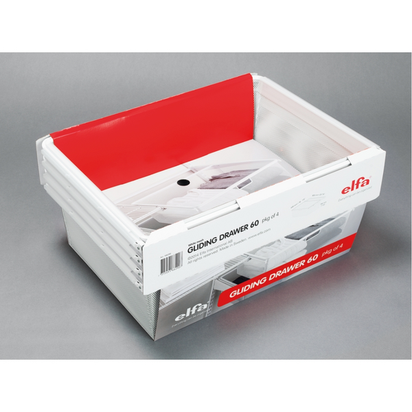 MESHBACK VIT 605X430X185 4 ST UTDRAGBAR ELFA 166290