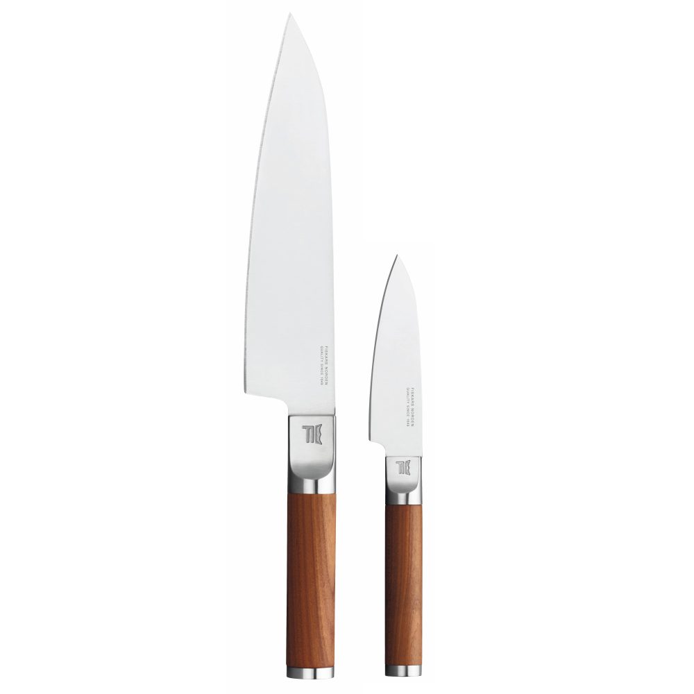 Norden kockkniv + grönsakskniv knivset 2 delar, Rostfritt stål-björk