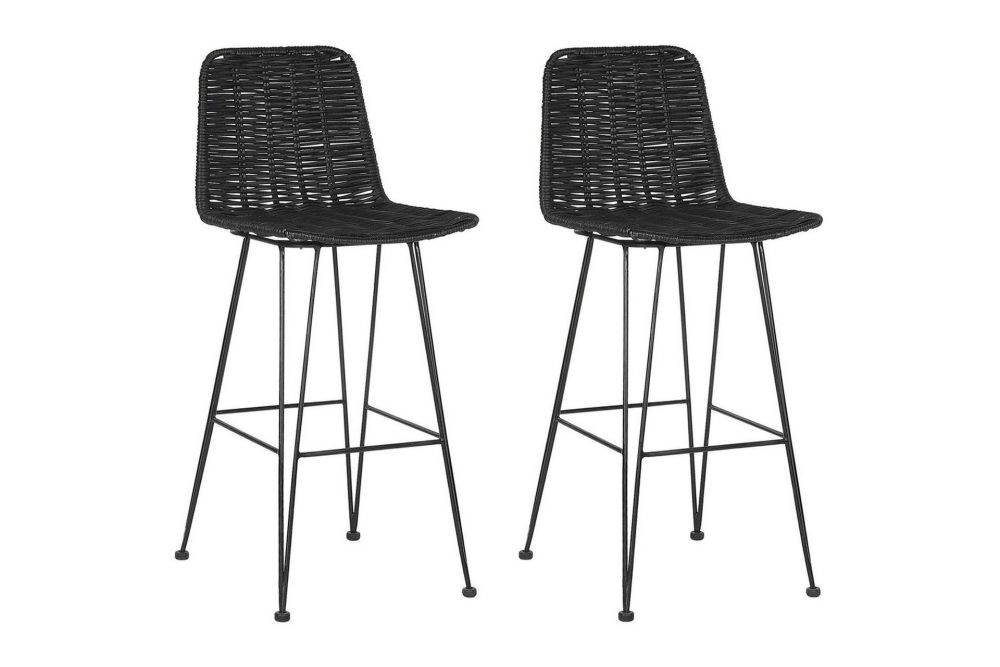 Barstol Cassita set om 2 Svart