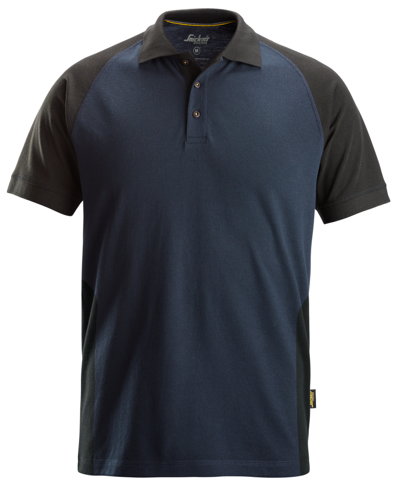 PIKETRÖJA TVÅFÄRGAD MARIN/SVART STL 4XL
