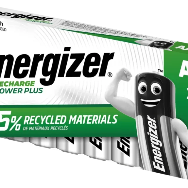 Energizer Recharge Power Plus Batteri laddningsbart, AA, 1,2 V, 10-pack 2000 mAh