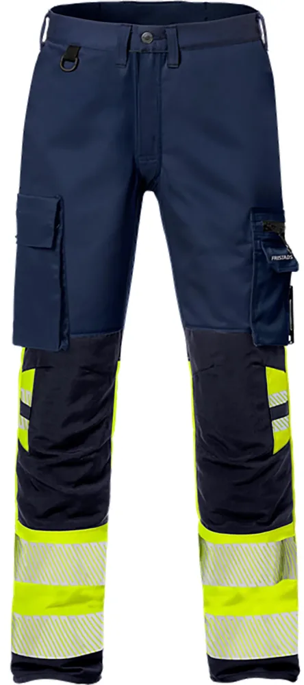 Fristads 2705 PLU Arbetsbyxa varselgul/marinblå D96