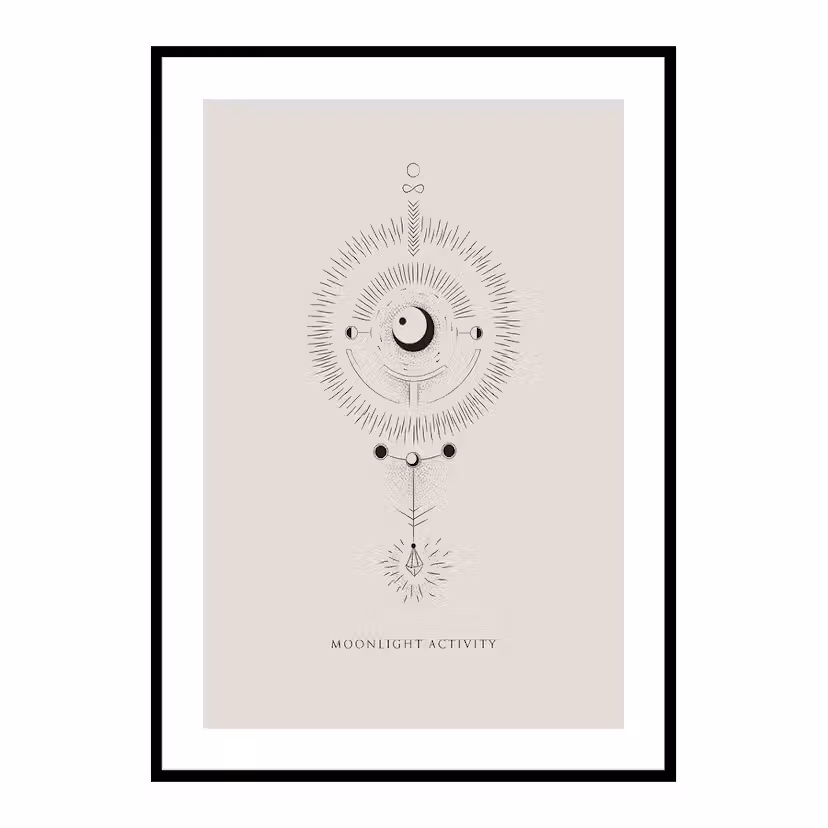 Poster Gallerix Moonlight Activity No2 Storlek: 21x30 cm