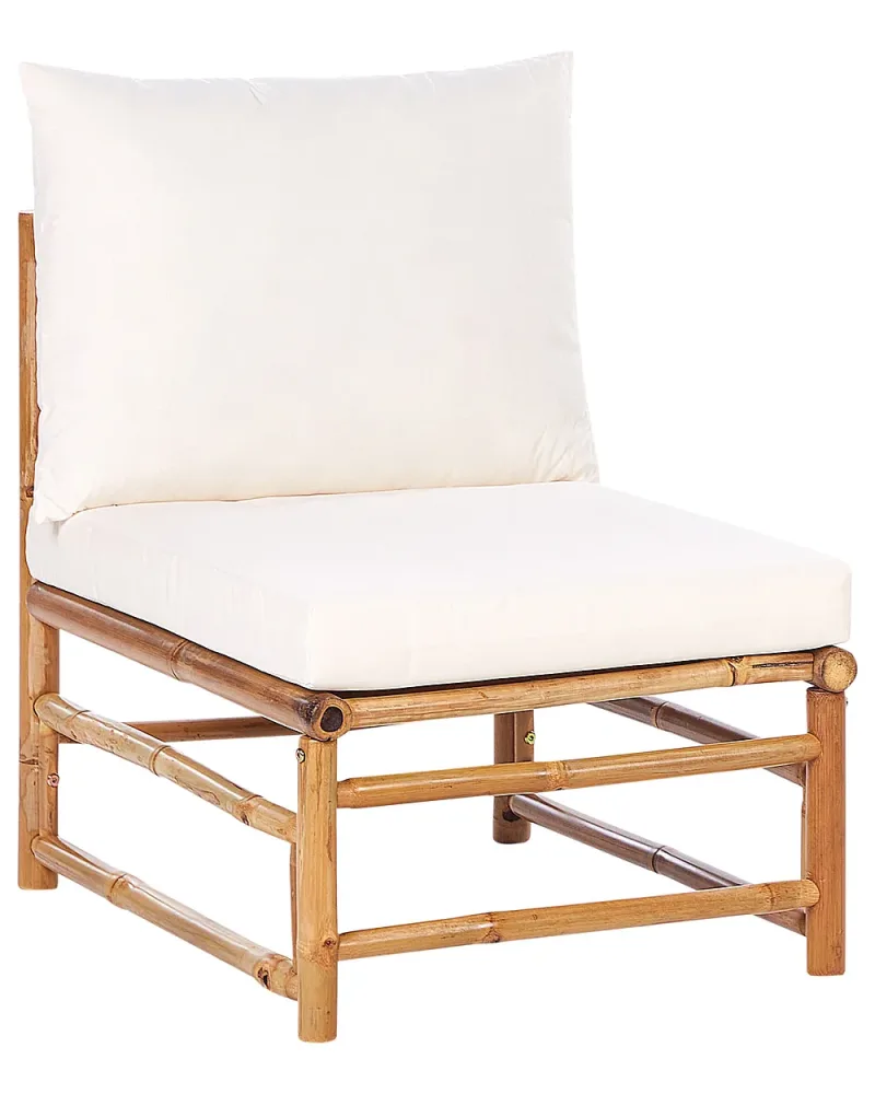 Trädgårdssektion med 1 sittplats CERRETO Bambu Off-White