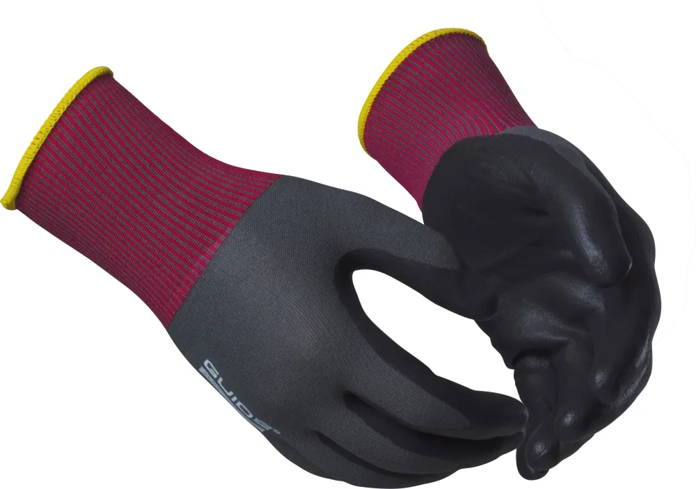 Guide Gloves 9501 Handske nitrildopp, oljegrepp, touch 8