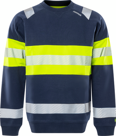 SWEATSHIRT 7530 GKC VARSEL KL 1 GUL/MARIN STL 2XL