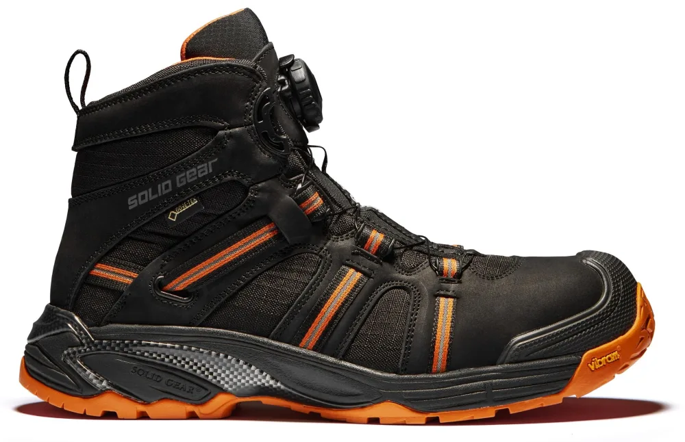 Solid Gear Phoenix Skyddskänga S3, GTX, svart/orange, glasfiberhätta 42