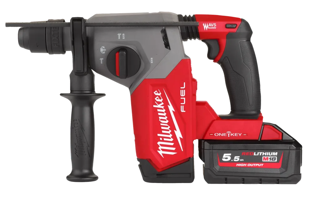 Milwaukee M18 ONEFHX-552X Borrhammare med batteri och laddare