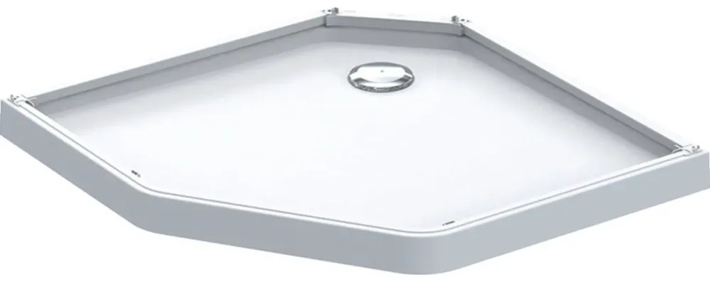 Contura Showerama Duschkar marmorerad, lackad, stenharts B=90 cm, L=80 cm