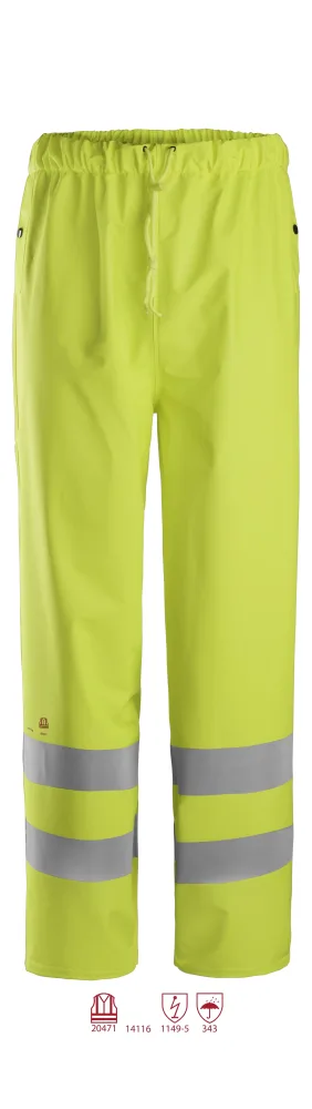 Snickers Workwear 8267 ProtecWork Regnbyxa varsel, gul 4XL