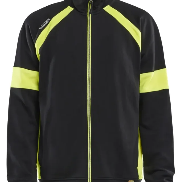 Blåkläder 356711589933S Tröja svart/gul, helzip S