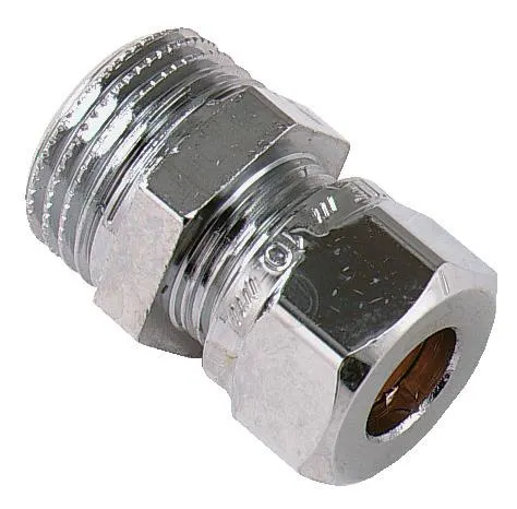 Vatette FG032033520 Klämringskoppling rak, förkromad, utv gänga 10 mm x G15